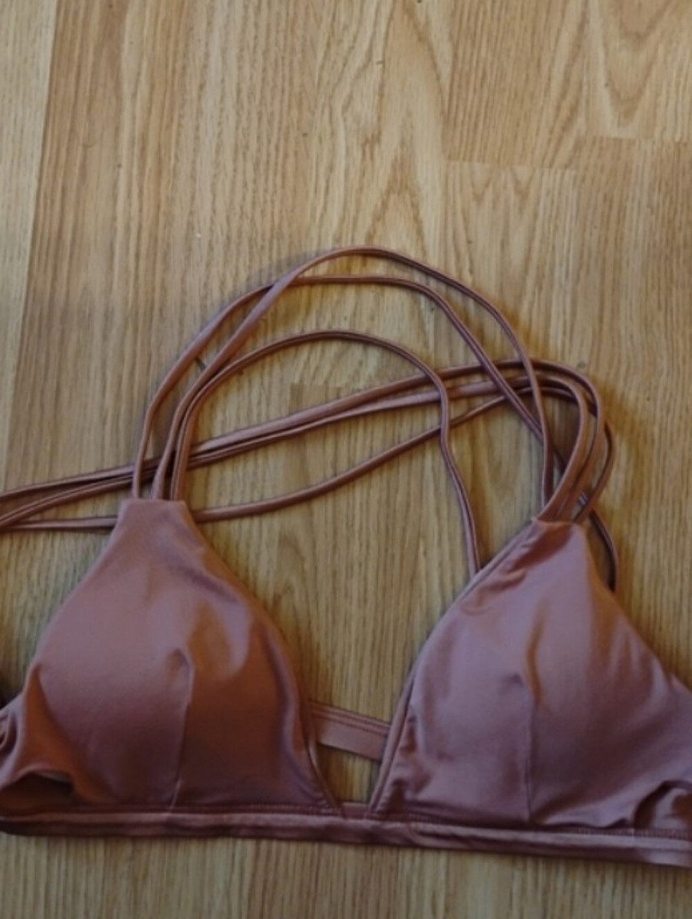 Cikada Womens Strappy Padded Bikini Top US Sz 6